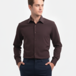 Coffee Cotton Business Formal Shirt