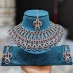 Diamond Cut Necklace Set with Earring - Image 7