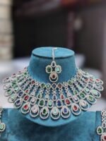 Diamond Cut Necklace Set with Earring - Image 2